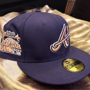 New Era 59Fiftt 7 1/2 Atlanta Braves Exclusive Fitted Peach Bottom